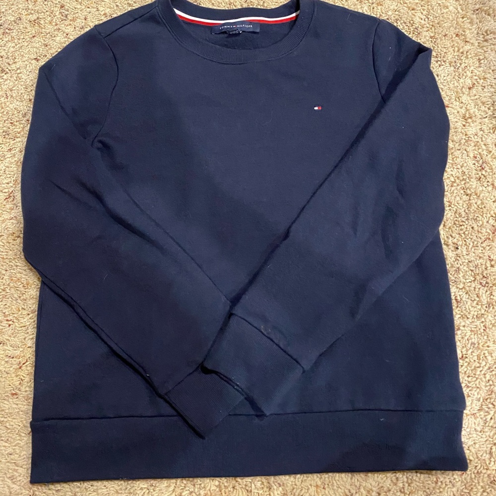 Navy Tommy crew neck